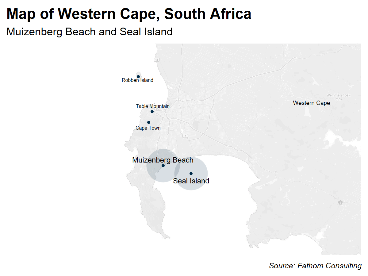 Map of Western Cape, South Africa